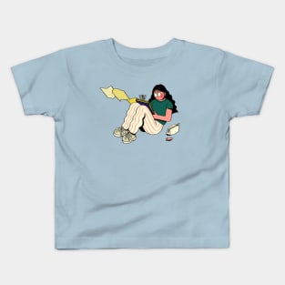 Girl with Notebook Kids T-Shirt